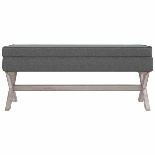 Maison Exclusive - Tummanharmaa säilyty stooli 110x45x49 cm Kangas Mörkgrå