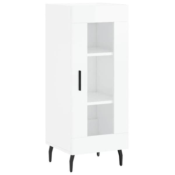 Maison Exclusive - Buffé Vit glänsande 34,5x34x90 cm Ingenjörsträ