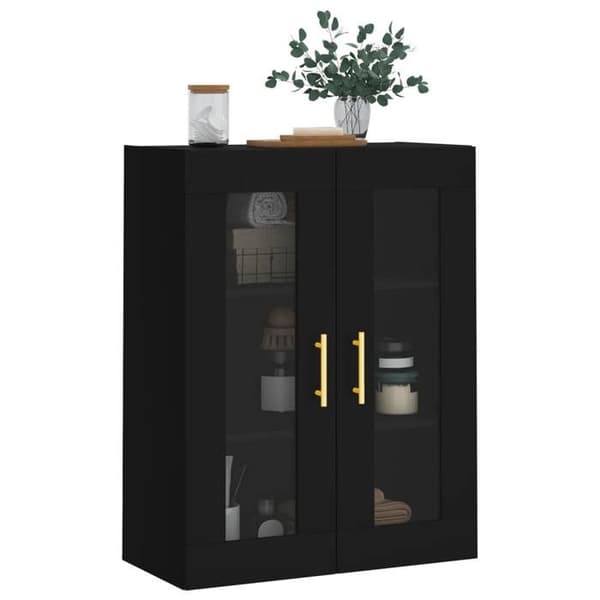 Maison Exclusive - Musta seinäkaappi 69,5x34x90 cm
