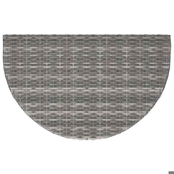 Maison Exclusive - Harmaa puutarhapöytä 80x50x75 cm punottua hartsia