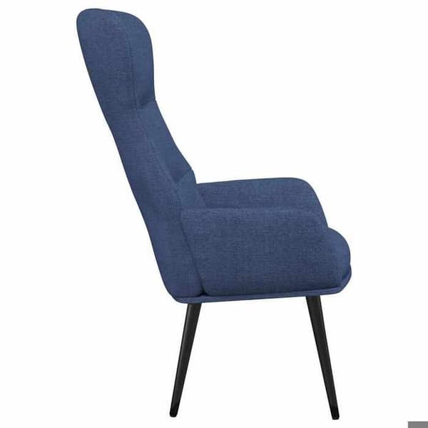 Stole & Relaxstole - MAISON EXCLUSIVE - Afslapningsstol - Blå - 100% polyester stof - Metalramme Blå