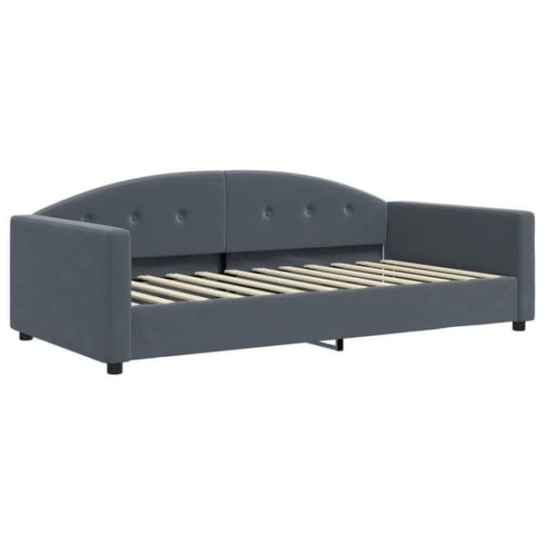 Maison Exclusive - Sängsoffa utan madrass mörkgrå 100x200 cm sammet mörkgrå