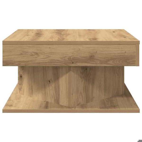 Maison Exclusive - Håndlavet egetræ sofabord 55x55x30 cm ingeniørtræ