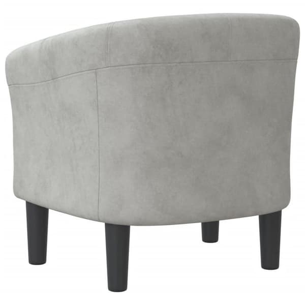 Maison Exclusive - Vaaleanharmaa samettinen nojatuoli Ljusgrått