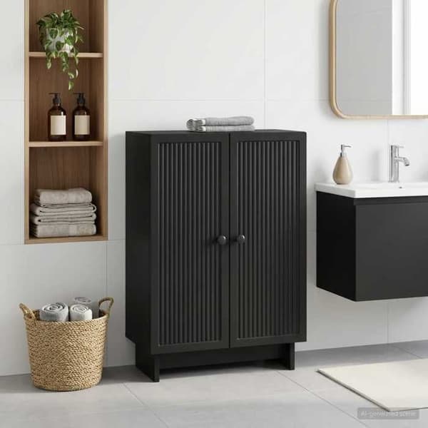 Maison Exclusive - Badeværelsesopbevaringsmøbel EDE Sort 59,5 x 31 x 80 cm