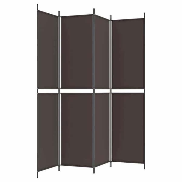 Maison Exclusive - Avskiljande vägg 4 paneler Brun 200x220 cm Tyg