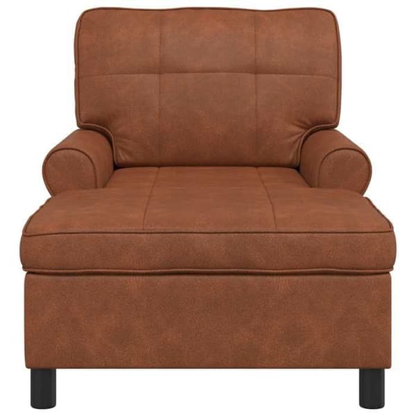 Maison Exclusive - Lang stol Brun Kunstlæder 91 x 157 x 91 cm