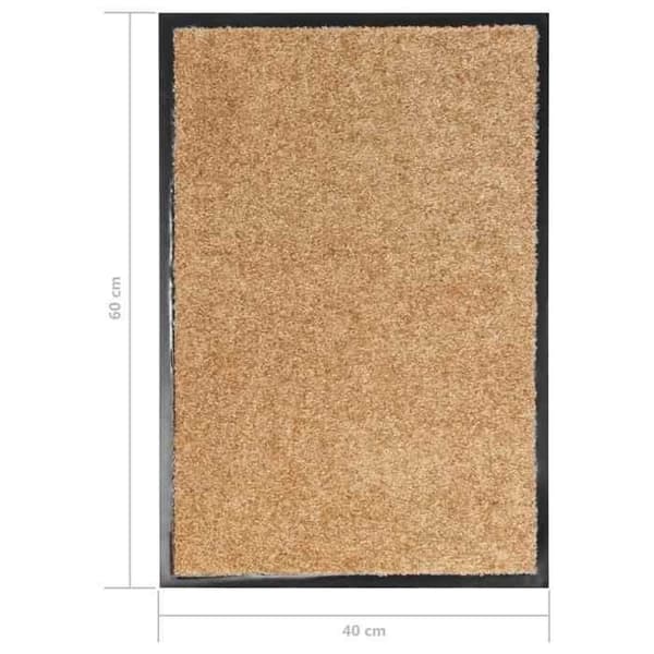 Maison Exclusive - Vaskbar dørmåtte Creme 40x60 cm