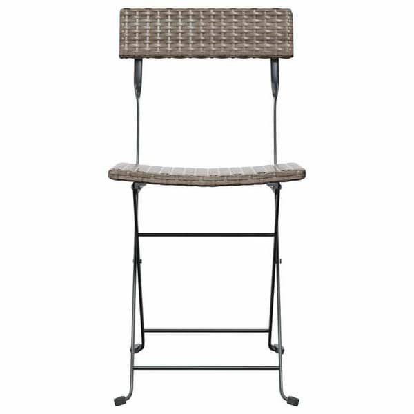 Bistrostol - Exklusivt Hem - Fällbar - 6-pack - Grå vävd resin (stålram)