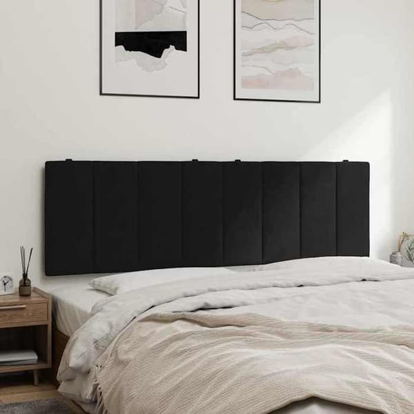 Maison Exclusive - Huvudgavelkudde Hanko svart 160 cm sammet