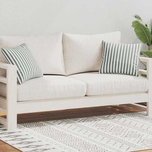 Maison Exclusive - Utomhuskudde set om 2 Randig tryck 45 x 45 cm Grå Grå