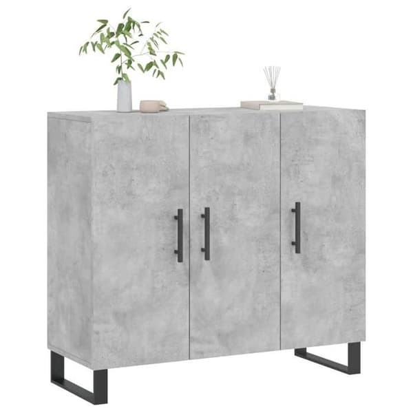 Maison Exclusive - Betonggrå buffé 90x34x80 cm ingenjörsträ