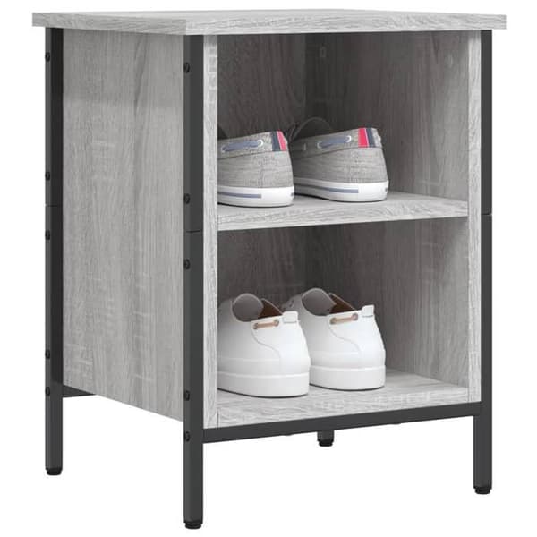 Skoopbevaring - EKSKLUSIV HUS - Sonoma grå - 2 rum - Ingeniørtræ - Stålramme Sonoma grå