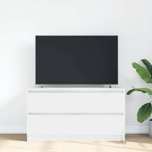 Maison Exclusive - TV-möbel vit 100x35x54 cm ingenjörsträ