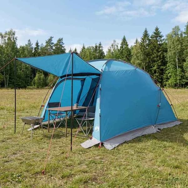 Tältunnel - EXKLUSIVT HUS - Blå - 361×235×147 cm - Polyester 185T PU - Glasfiberstänger