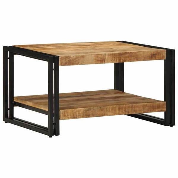 Bord - EKSKLUSIV HUS - 70x50x38 cm - Massivt mangotræ - Jernramme - Rektangulær