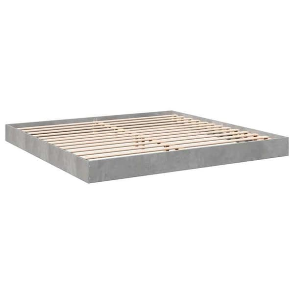 Sengestel - EKSKLUSIV HUS - 180x200 cm - Beton grå - Spånplade - Inkluderet lamelbund betong grå
