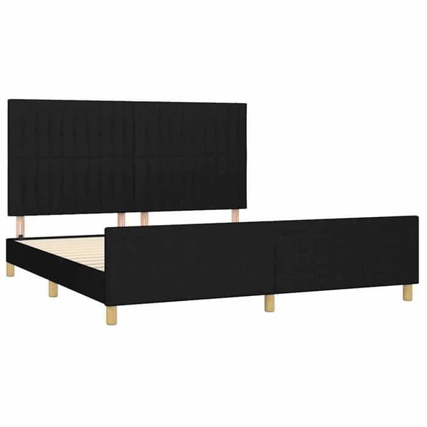 Maison Exclusive - Sengestel uden madras sort 160x200 cm stof