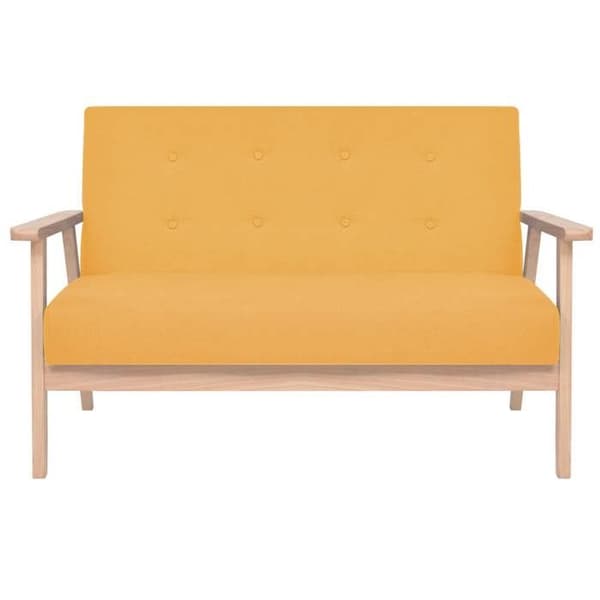 Maison Exclusive - 2 kpl keltainen kangassohva gul
