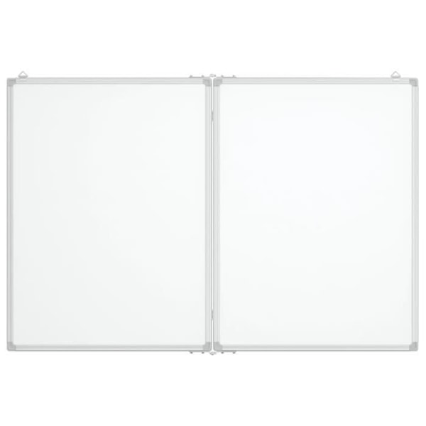 Foldbar magnetisk whiteboardtavle 120x80x1,7 cm aluminium [cm]