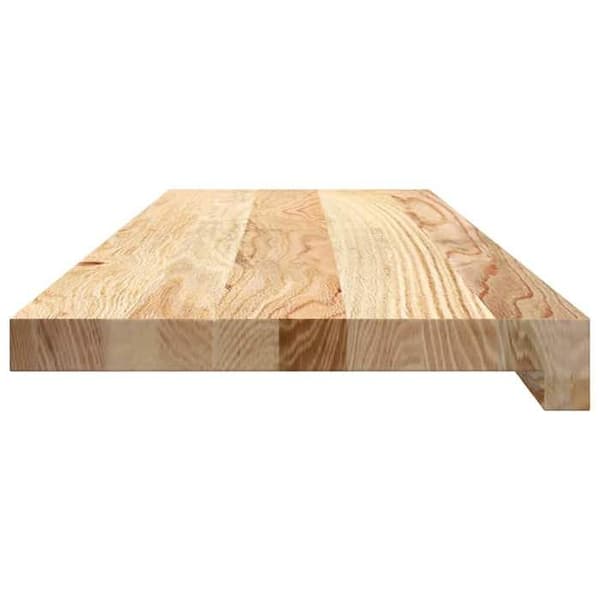 Maison Exclusive - Trappsteg 2 st obehandlad 80x30x2cm massiv ek