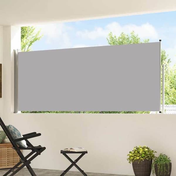 Maison Exclusive - Retractable sidotak för uteplats 117x514 cm Grå