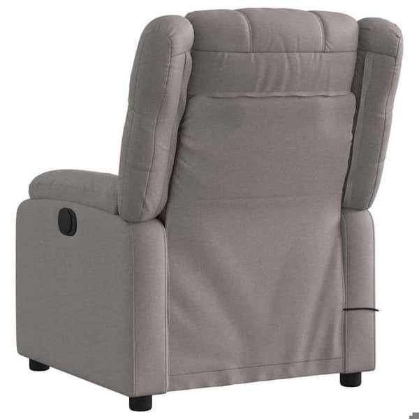 Maison Exclusive - Lænestol med massagefunktion, justerbar, Taupe Stof