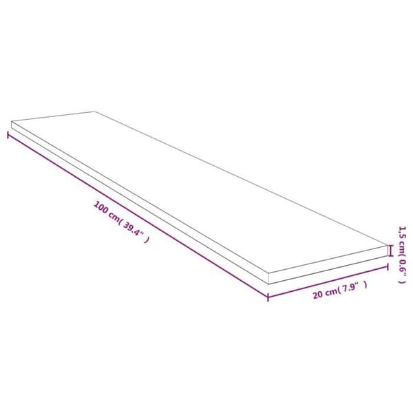 Maison Exclusive - Vägghylla 100x20x1,5 cm bambu