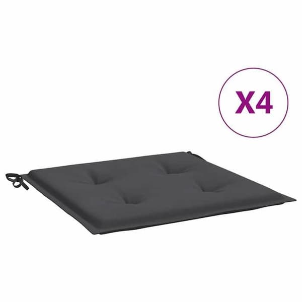 Maison Exclusive - Trädgårdsstolskuddar set om 4 antracit 40x40x3 cm