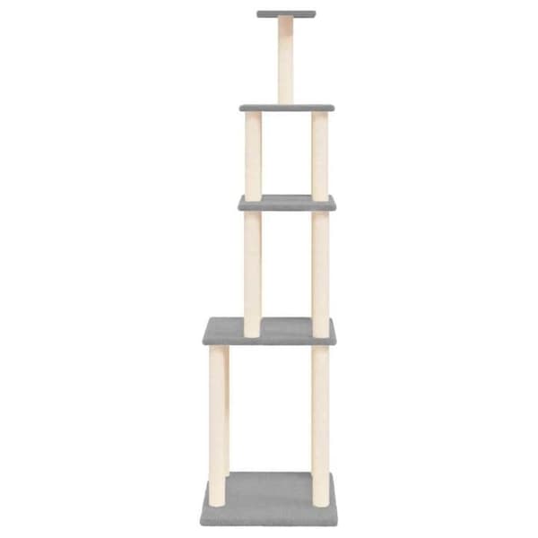 Maison Exclusive - Katte træ med sisal kløer i lys grå 183 cm ljusgrått