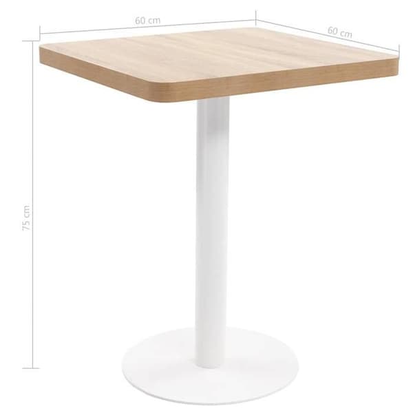Maison Exclusive - Bistrobord Lys Brun 60x60 cm MDF