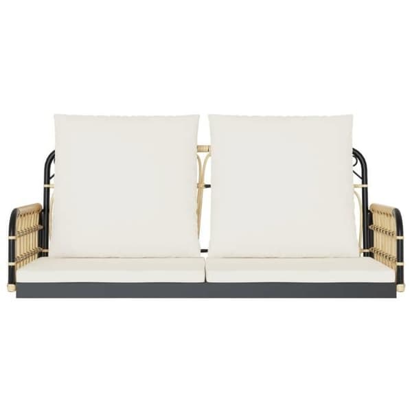 Maison Exclusive - Balansgunga med kuddar 105x58x38 cm flätad resin och stål