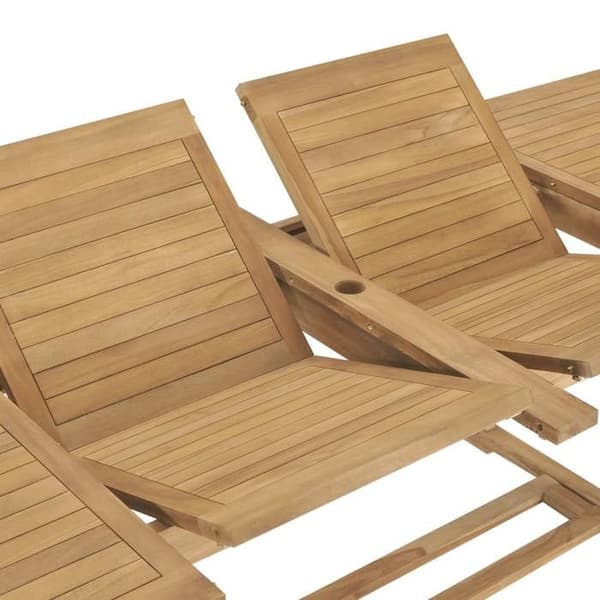 Maison Exclusive - Utökningsbart trädgårdsbord 180-280x100x75 cm i solid teak