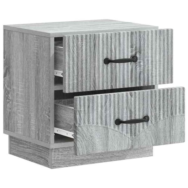 Maison Exclusive - Yöpöytä 2 kpl Sonoma harmaa 43 x 34,5 x 44,5 cm Sonoma grå