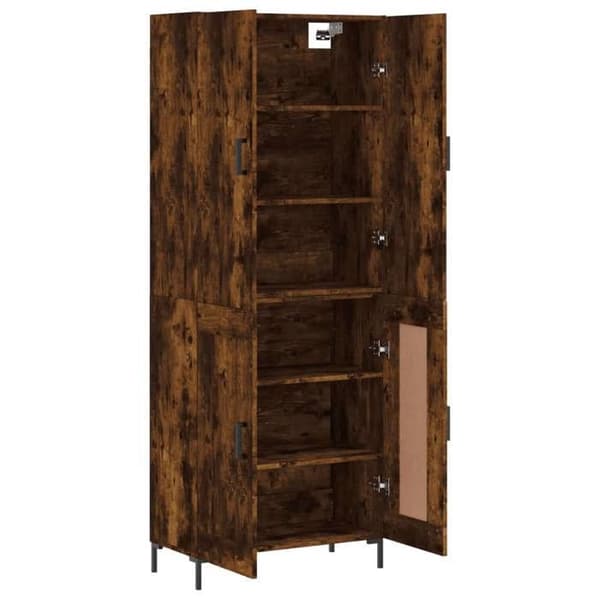 Maison Exclusive - Buffé hög Ek rökig 69,5x34x180 cm Ingenjörsträ