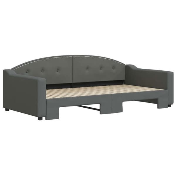 Maison Exclusive - Sovesofa med udtræk uden madras grå mørk 100x200 cm