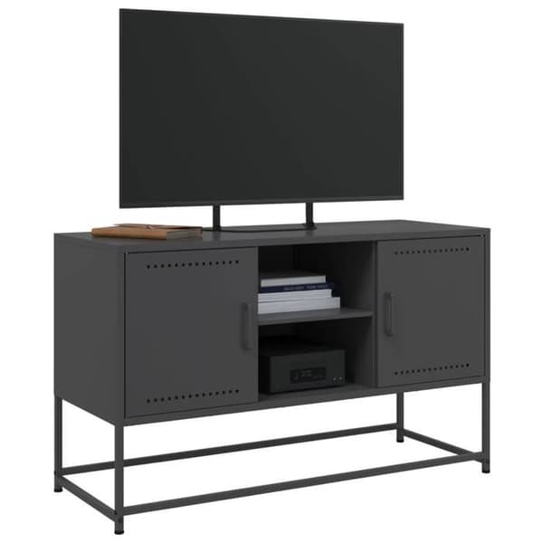 Maison Exclusive - Sort TV-møbel 100,5x39x60,5 cm stål Svart