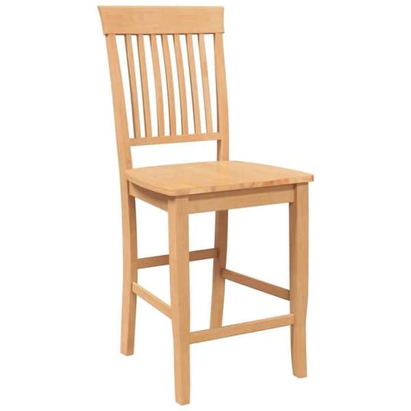 Barstol - MAISON EXCLUSIVE - Barstole - Massivt gummitræ - Sæt af 2 - Ergonomisk ryg