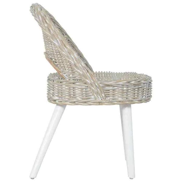 Maison Exclusive - Kubu hvid rattan sofa stol Matt vit