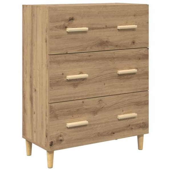 Maison Exclusive - Buffet i håndlavet egetræ 69,5 x 34 x 90 cm Ingeniørtræ