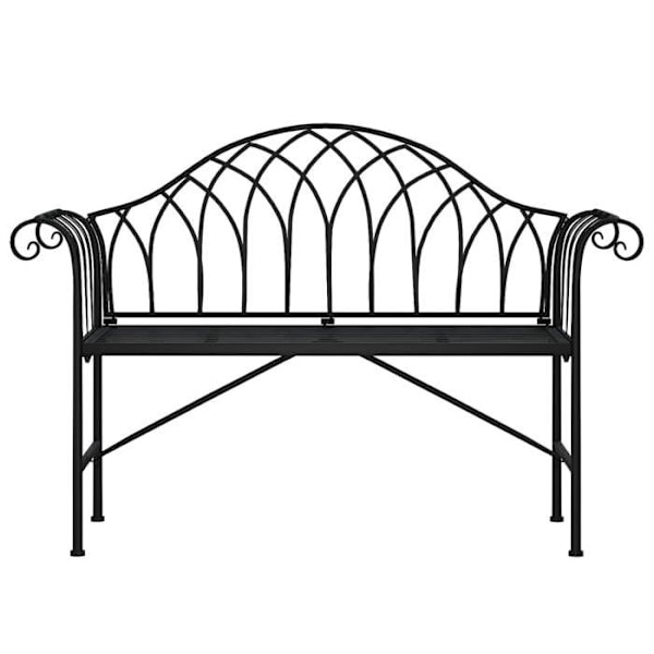 Havemøbel - Eksklusivt Hus - 2 pladser - Sort - Stål 128 cm