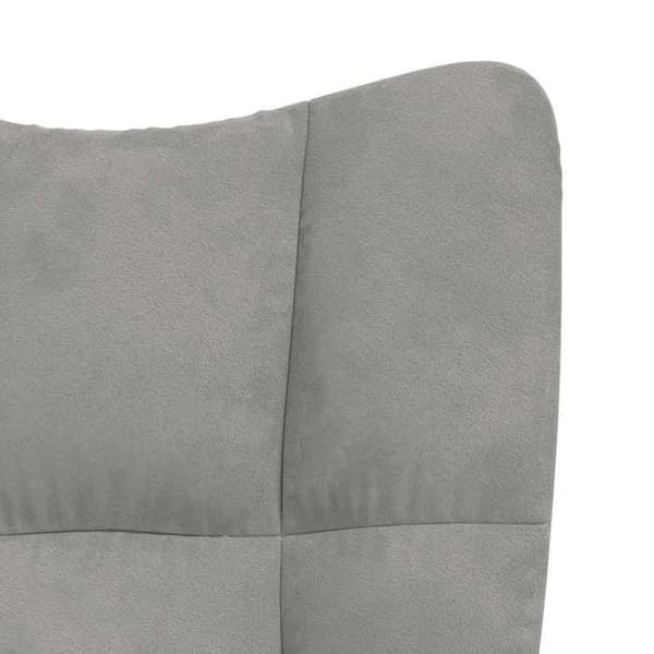 Maison Exclusive - Ljusgrå Velour Relaxstol