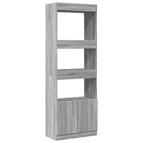Maison Exclusive - Buffé hög 63x33x180 cm sonoma grå ingenjörsträ