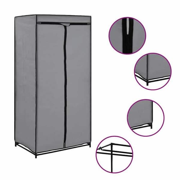 Kleeskabe - Maison Exclusive - Grå - 75 x 50 x 160 cm - Robust jernramme Grå
