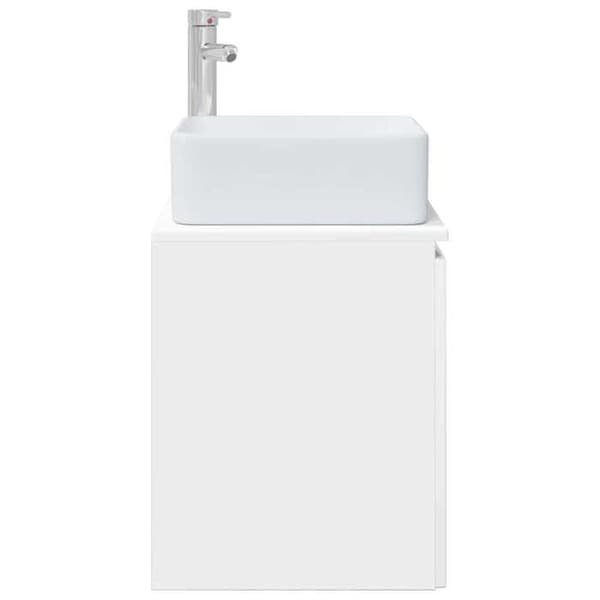 Maison Exclusive - Väggmonterad handfat Vanity Vit glans 53 x 35 x 63 cm