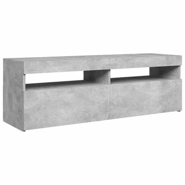 Maison Exclusive - TV-møbel med LED-lys grå beton 120x35x40 cm