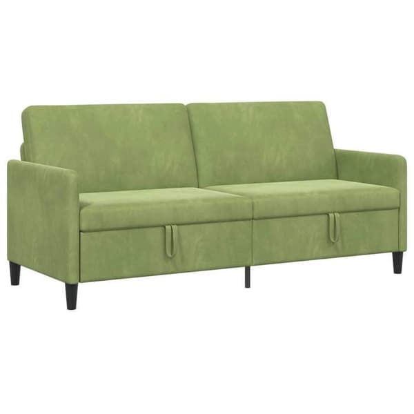 Maison Exclusive - Sofa med opbevaring Lys grøn 192 x 78 x 87 cm Polyester