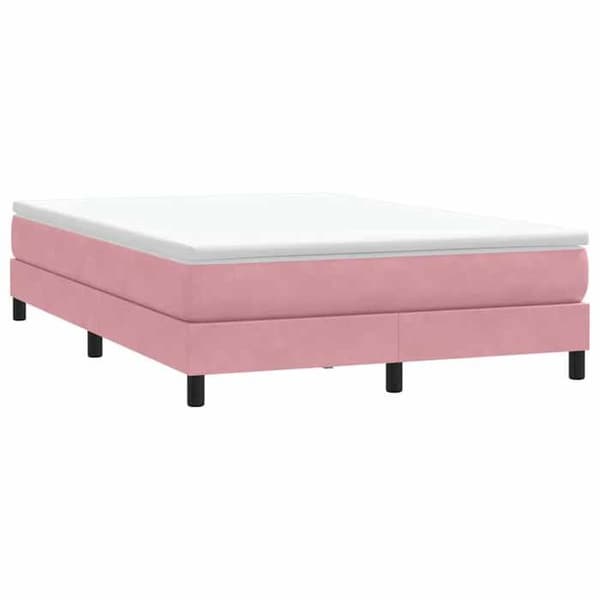 Sengestel - EKSKLUSIV HUS - 160x210 cm - Lamelseng - Rosa velour - Robuste ben Ros