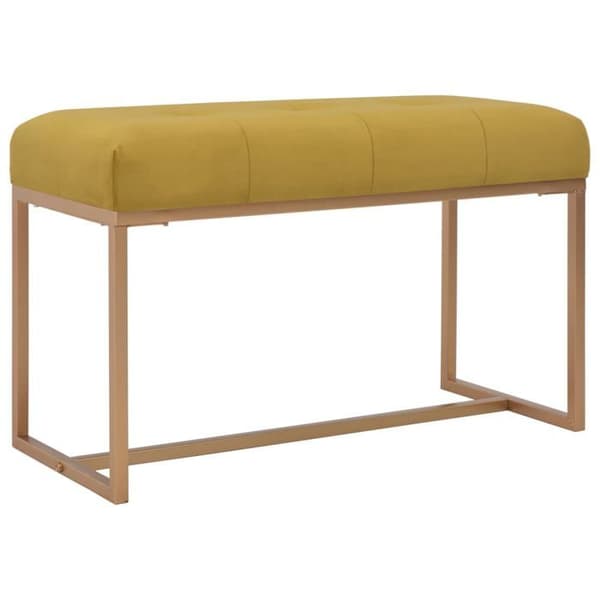Maison Exclusive - Bänk 80 cm Senap Sammet Senap och guld