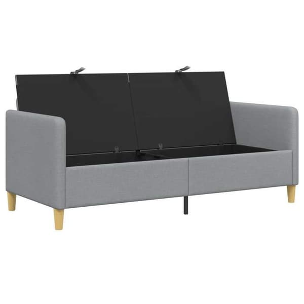 Maison Exclusive - Sohva säilytystilalla Harmaa vaalea 172 x 78 x 87 cm Polyesteri